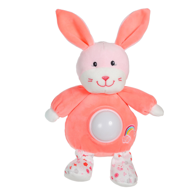  rainbow veilleuse lapin rose 26 cm 